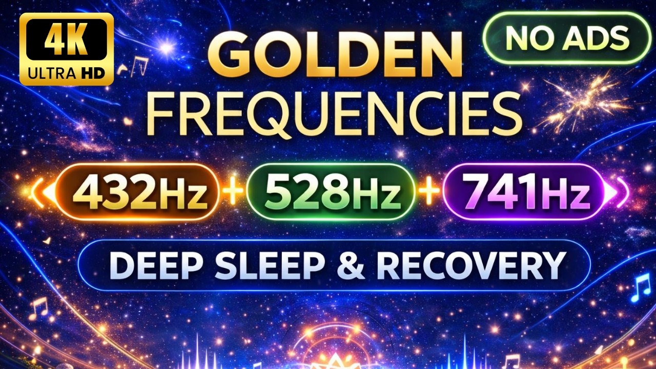 432Hz + 528Hz + 741Hz | Ultra Deep Sleep Healing Frequency Reset Nervous System, Detox Mind & Body