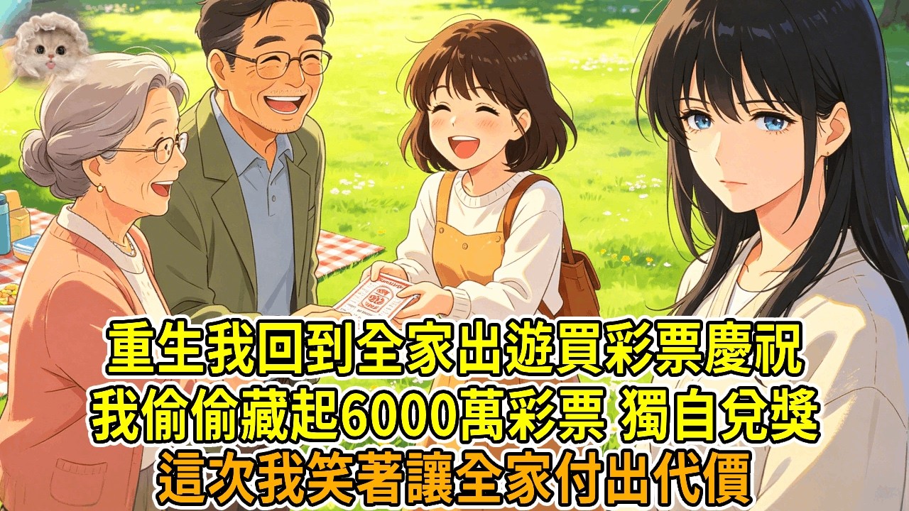 上一世，全家春遊買彩票慶祝，我卻意外刮出6000萬大獎，爸媽把獎金全給妹妹，只給我買彩票花的50元錢。妹妹拿到錢後肆意揮霍，結交假名媛，錢被騙光還身負800萬負債，爸媽求我救助，我拒絕後他們上門對我下