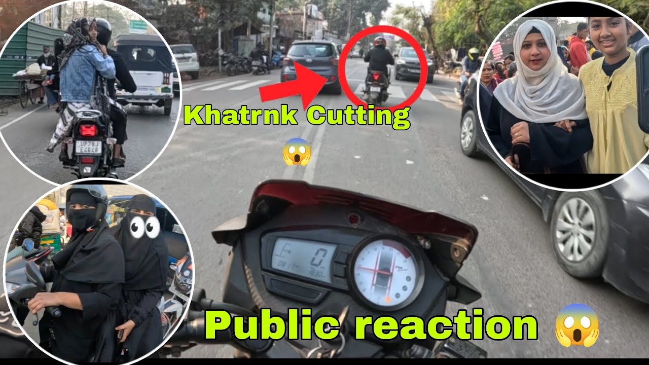 Cute girl reaction 😍||Public reaction 😱 amazing ride ⚡||#motovlog #kullustuntz 