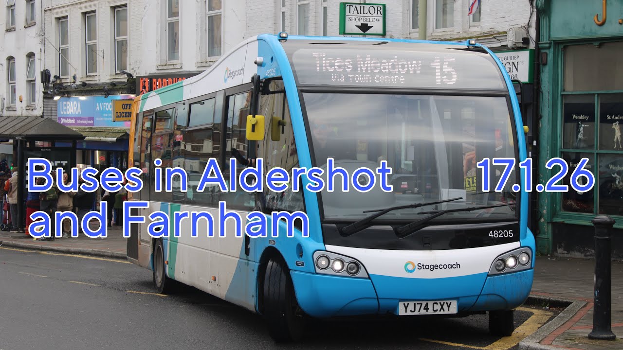 Buses in Aldershot and Farnham 17.1.26