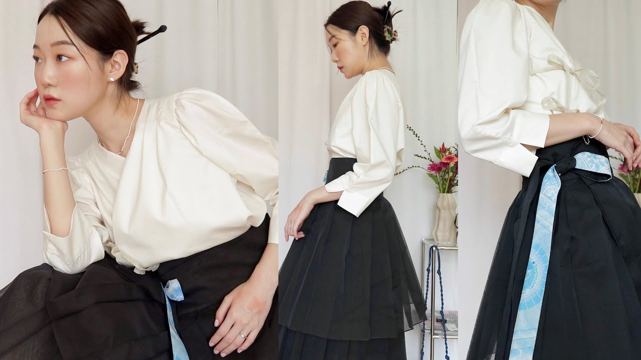이렇게 예쁜 생활 한복 본사람...🌺전공 살려 (?) 인물화 느낌의 메이크업 / 내 첫 생활한복 리뷰 + 미니 룩북 🙇🏻‍♀️