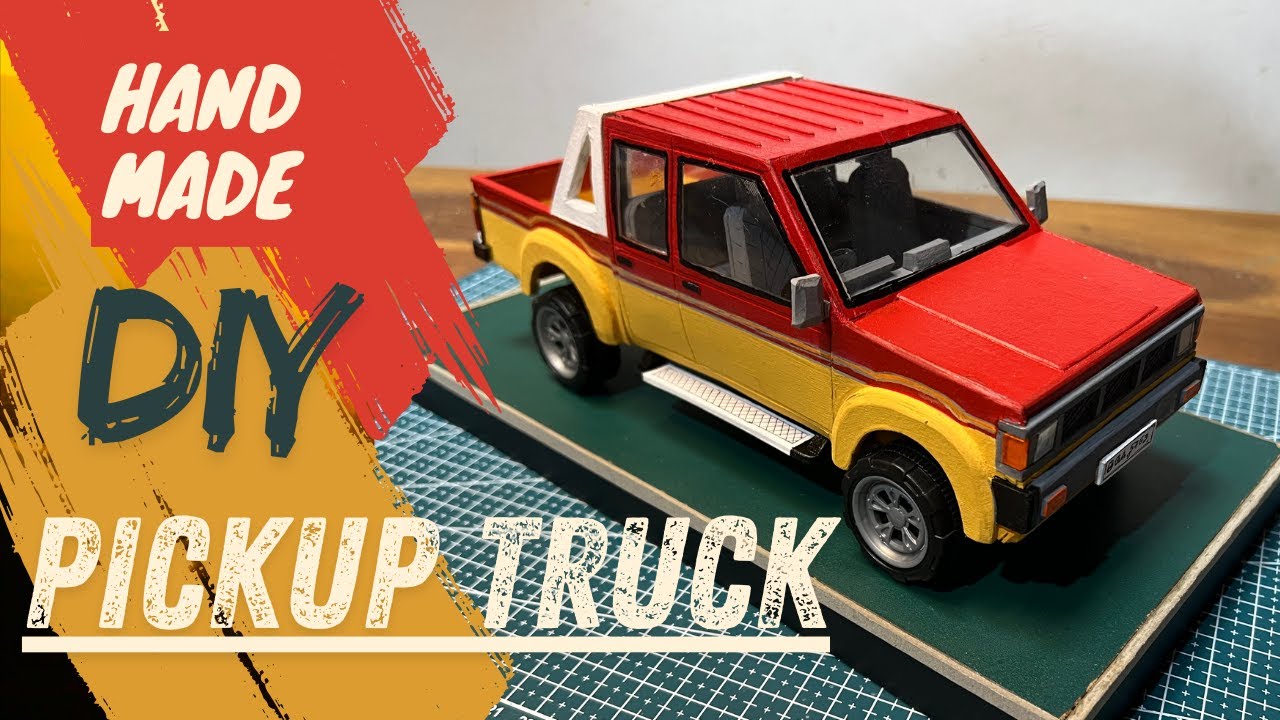 How to Make a Handmade Pickup Truck Model  using cardboard |  Vehicle  Model Making | step by step