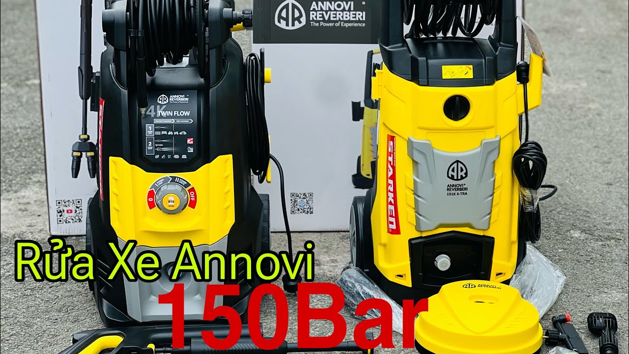 Máy Rửa Xe Annovi Đến Từ Ý // Annovi Reverberi 4K TWIN FLOW - 2 động cơ 2500W / Reverberi 191K X-TRA