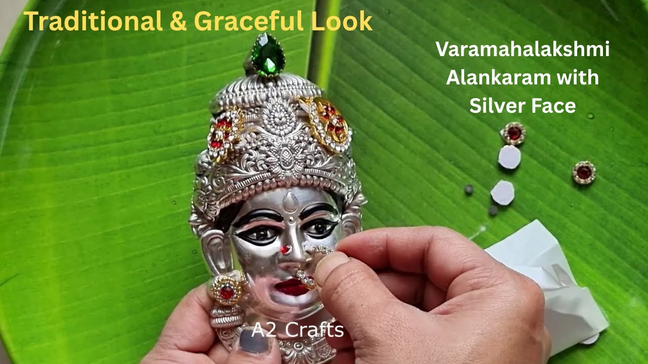 Silver Lakshmi Face Alankaram and Cleaning | Varamahalakshmi Vratham Decoration 2025
