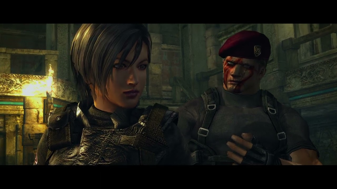 re5 funny moment with leon,ashey,ada and krauser dialogues.