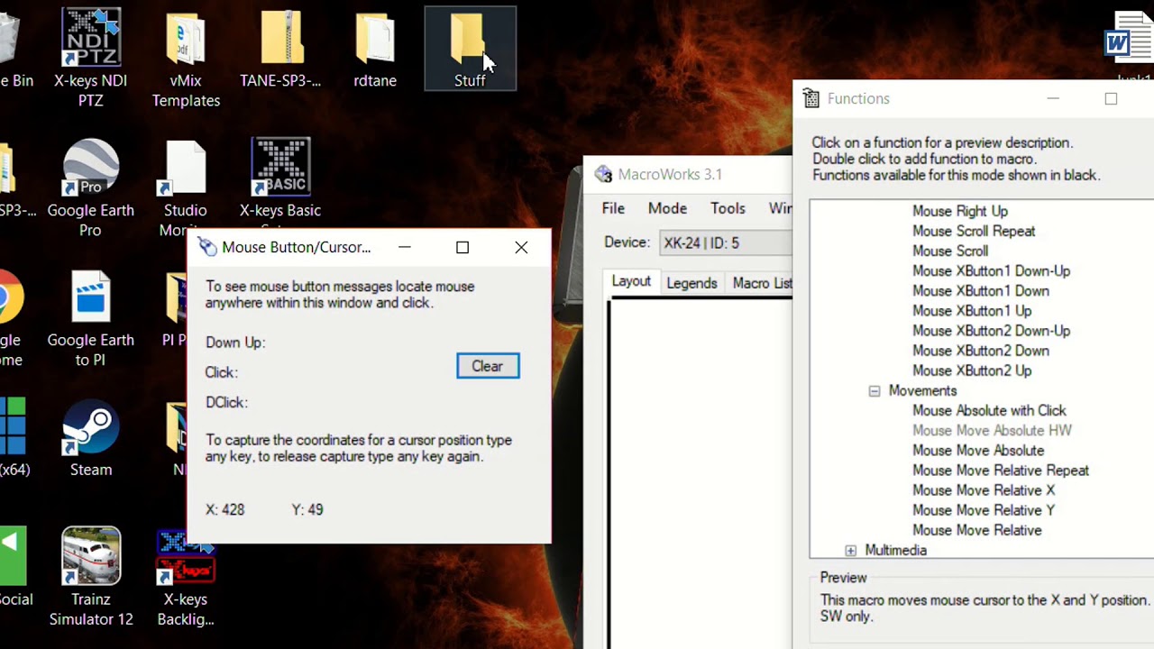 Mouse Functions for X-keys