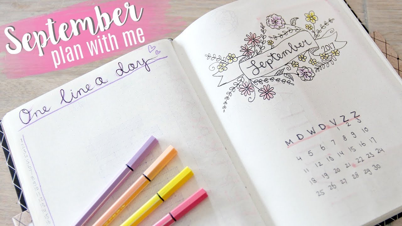 BULLET JOURNAL || Plan with me - september 2017