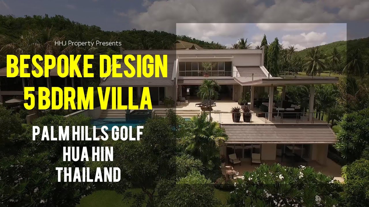 Contemporary Architectural Masterpiece: 5 Bedroom Villa at Palm Hills Golf for Sale, Hua Hin
