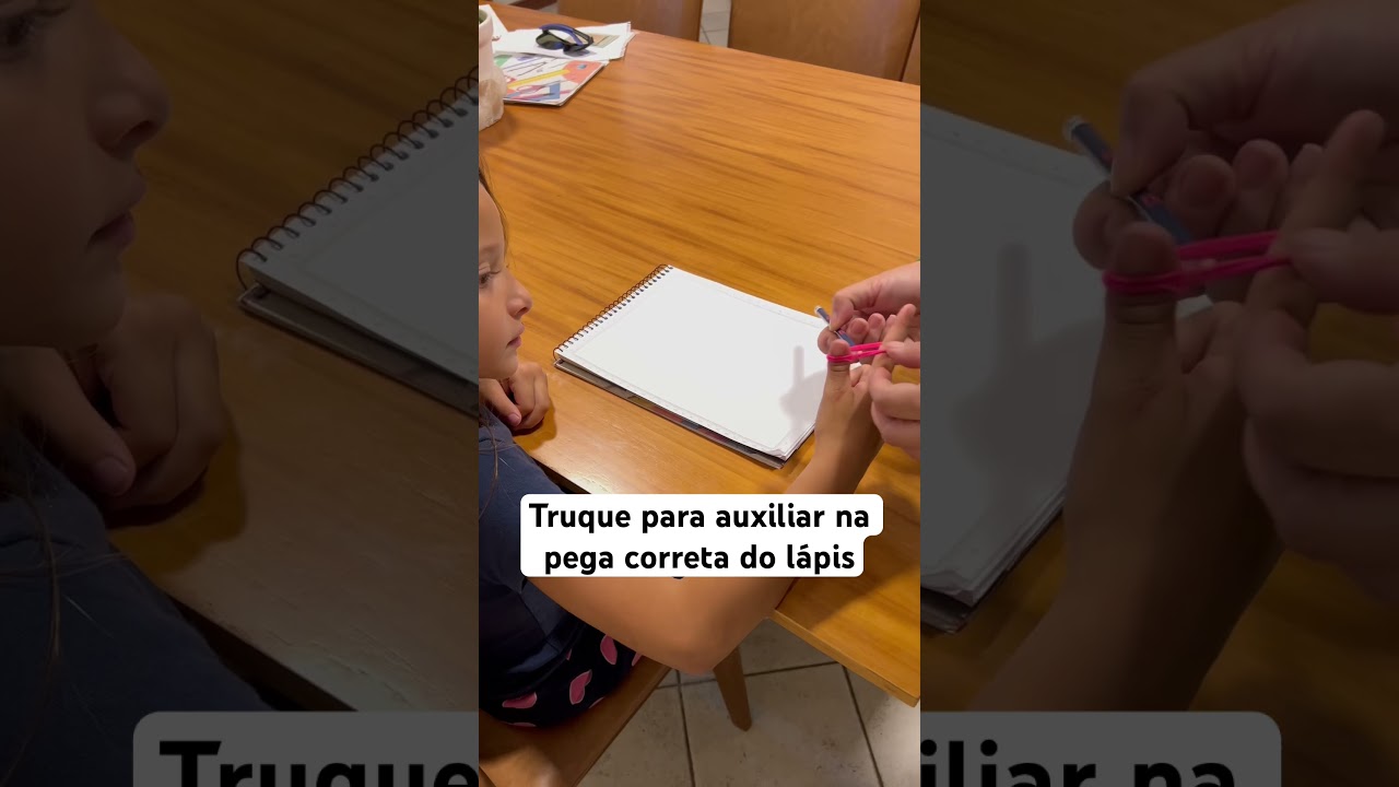 Truque para auxiliar a pega correta do l&aacute;pis