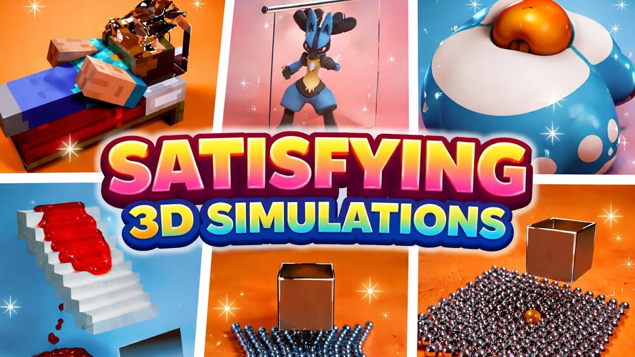 A Visual Feast! Top-Tier 3D CG Physics Simulation Compilation#StressRelief 