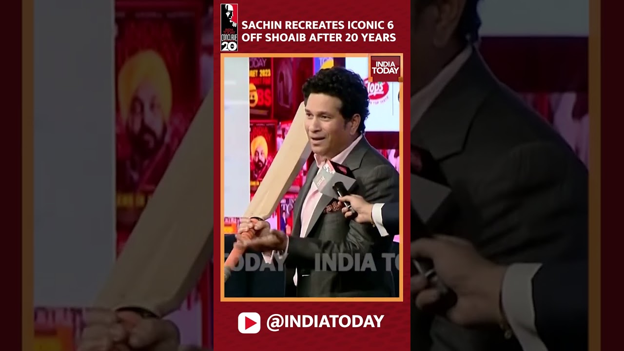 Sachin Tendulkar Recreates Iconic 6 Off Shoaib Akhtar After 20 Years | India Today Conclave 2023