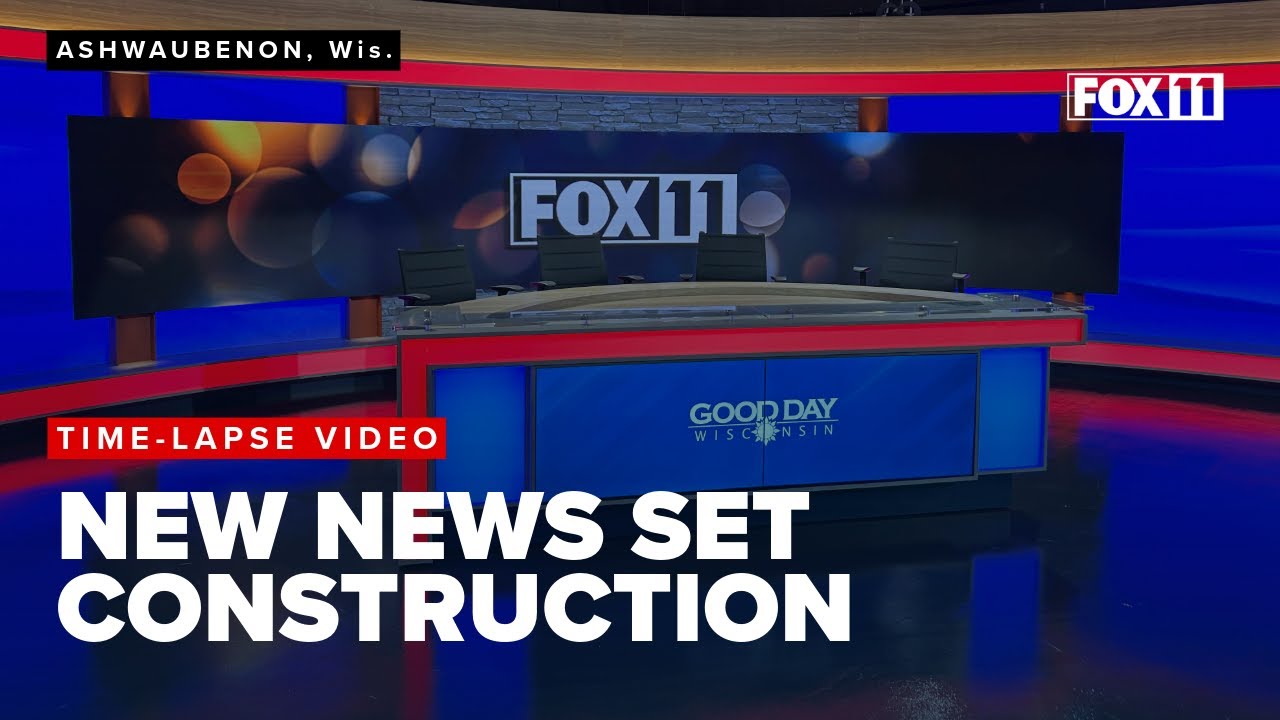 TV station builds new news set in studio: Time-lapse video