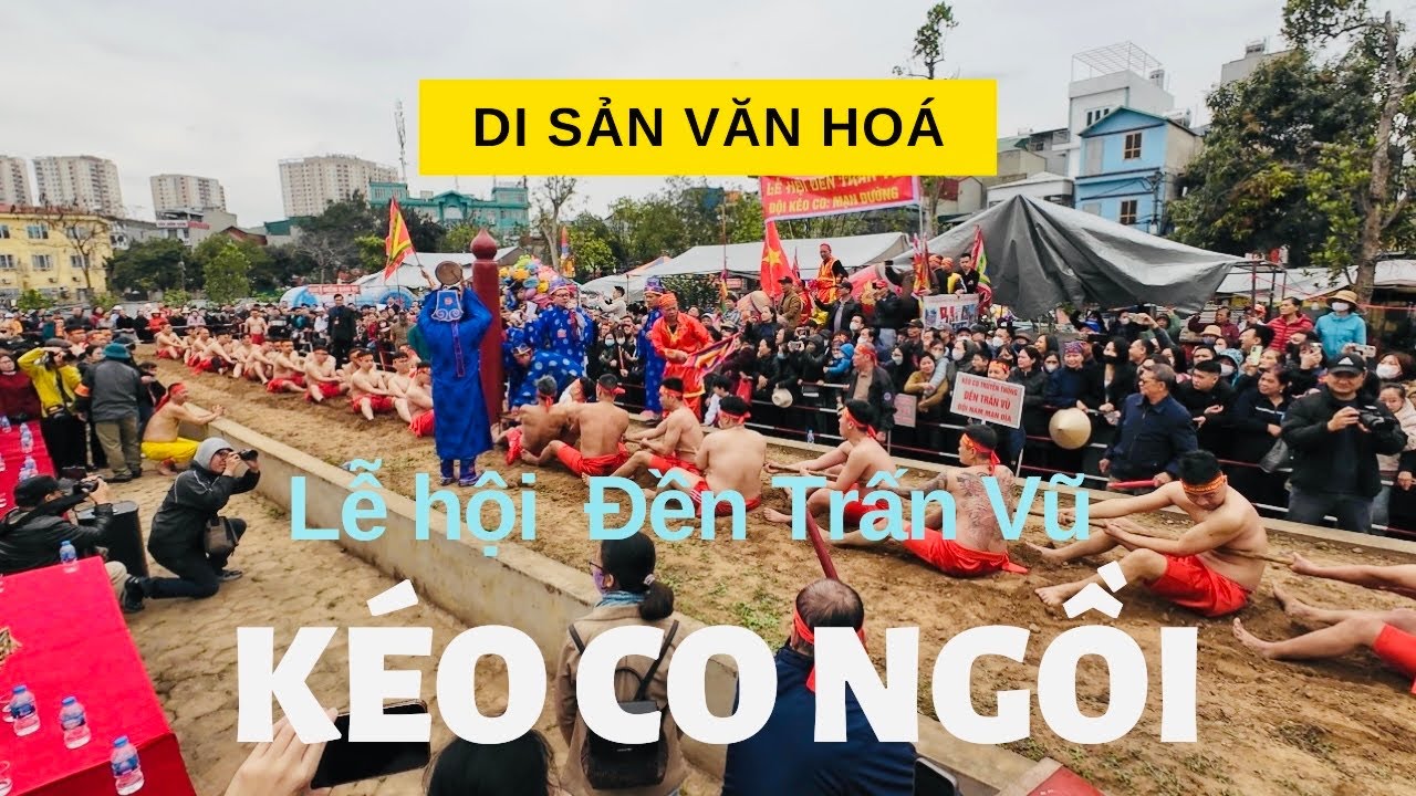 Lễ hội Kéo co ngồi_Đền trấn vũ_Thạch bàn_Long biên_Hà nội#huykhampha