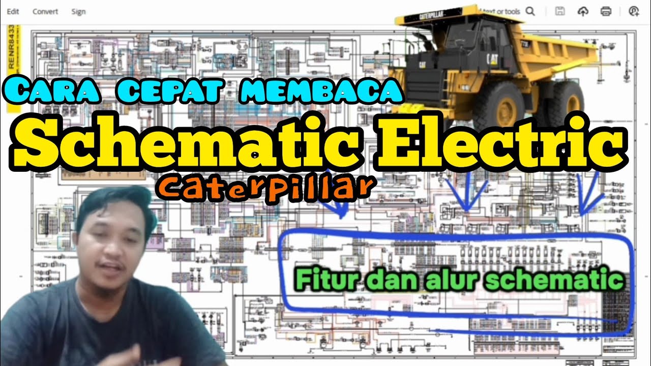 Cara membaca schematic electric unit Caterpillar. Cara cepat baca schematic.