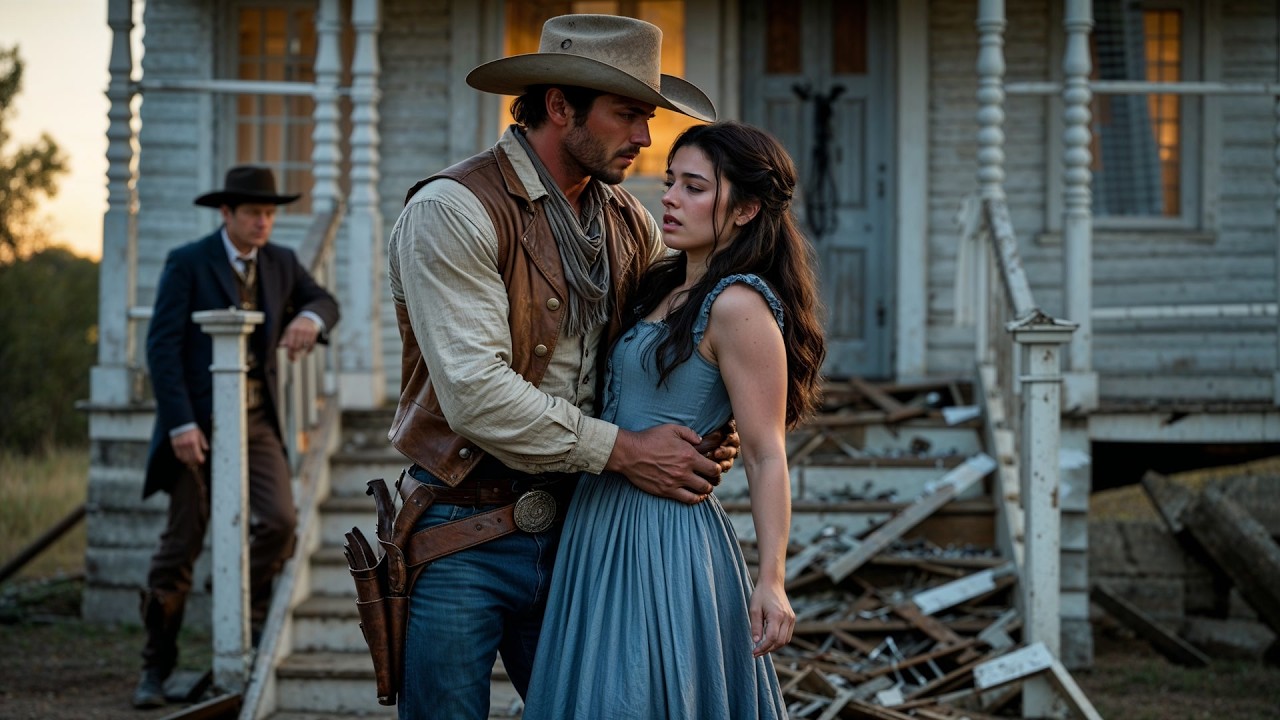 Her Husband Threw Her Down The Stairs, The Cowboy Found Her At The Bottom And Carried Her Away