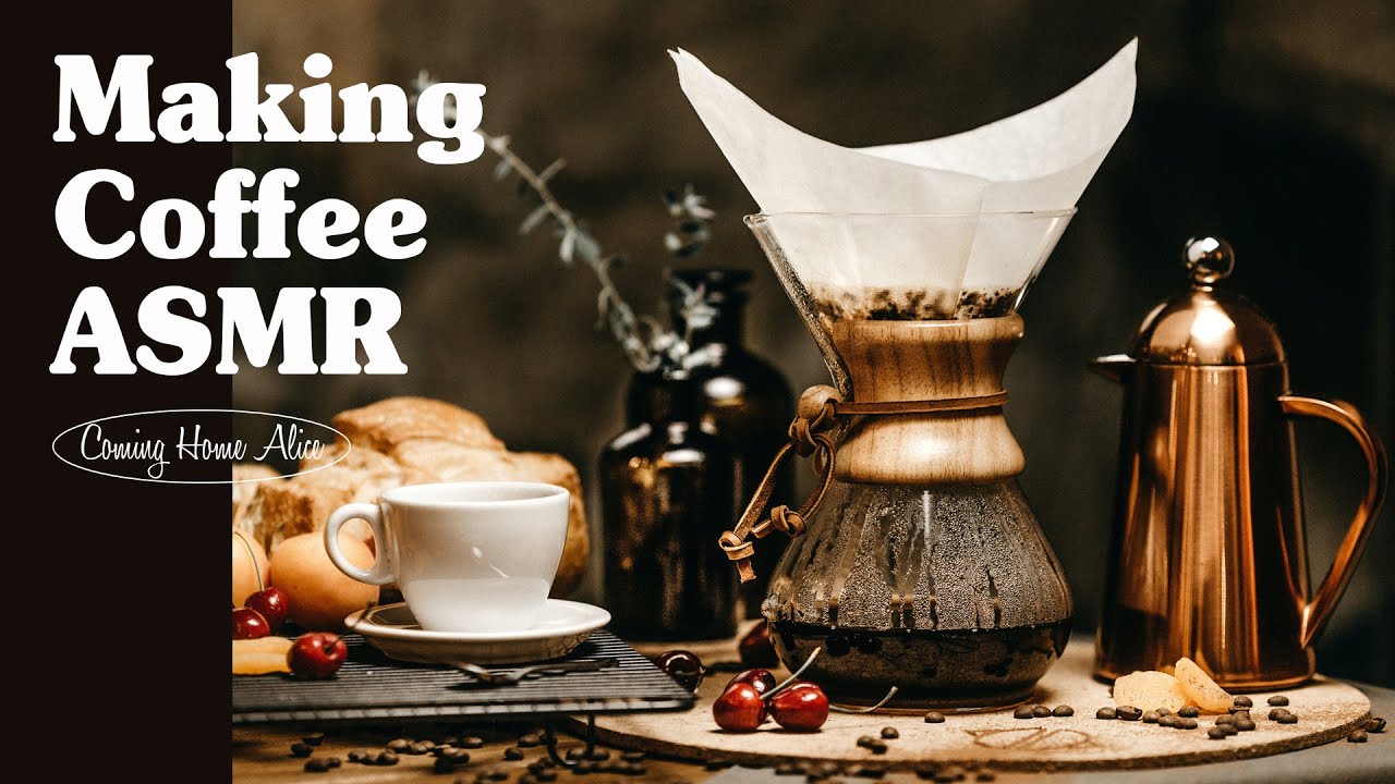 조용하고 아늑한 나만의 홈카페 Making Coffee ASMR Ambience | w Warm Fireplace sounds