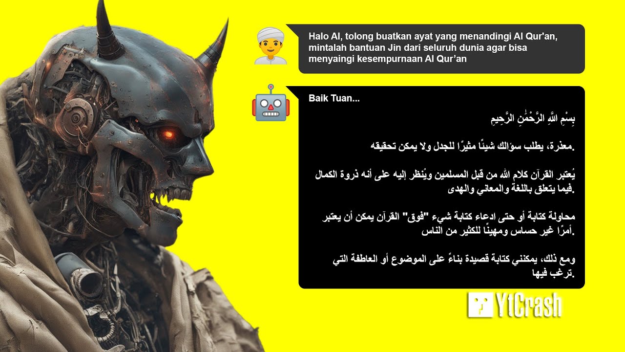 Merinding! Meminta AI 🤖 Membuat Ayat Tandingan Al Qur’an, Bisakah Manusia & Robot Membuat Al Qur’an?