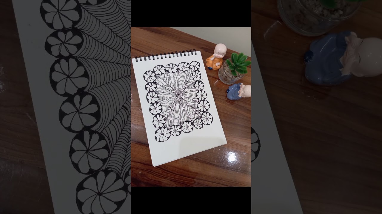 Learn 2 Simple Zentangle Patterns in 35 Seconds! ✍️💫 Easy Doodling 