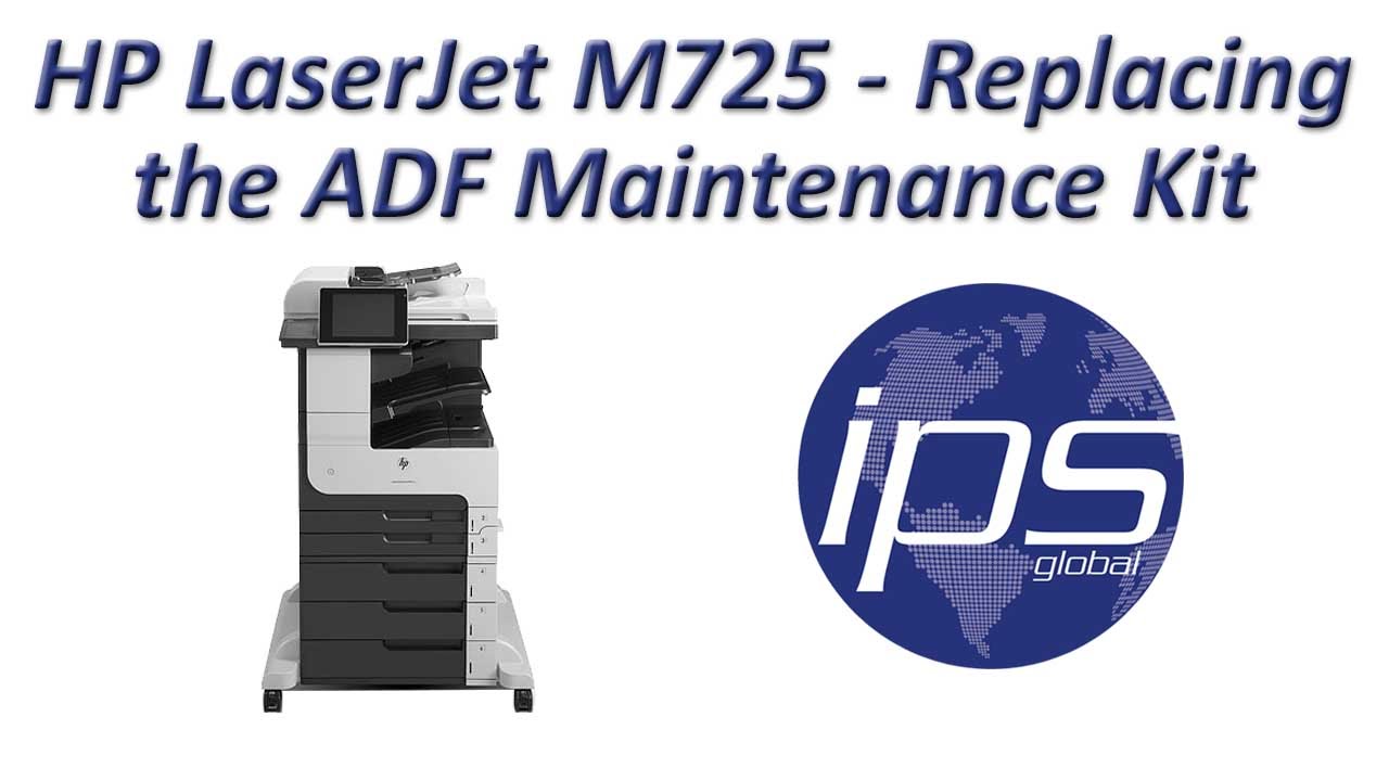 HP LaserJet M725 - Replacing the ADF Maintenance Kit