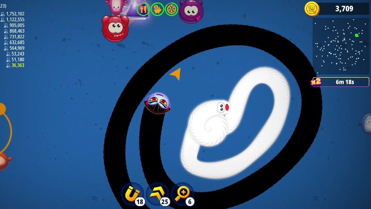 Mastering WormsZone.io: Unleashing Epic Worm Trapping Skills! #wormszoneio #games #shorts #001