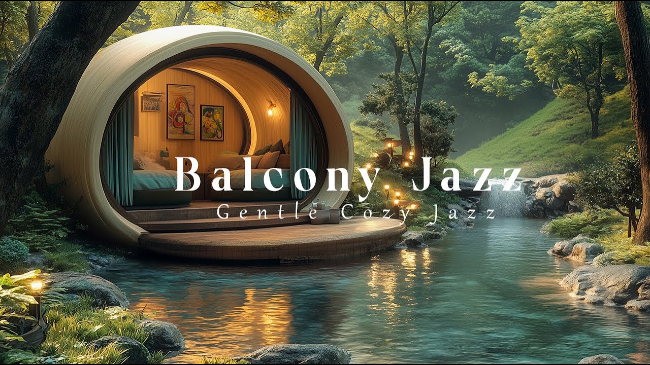 Warm Balcony Winter Ambience | Gentle Cozy Jazz Piano Music For Work, Study & Relax By The Lakesi...
