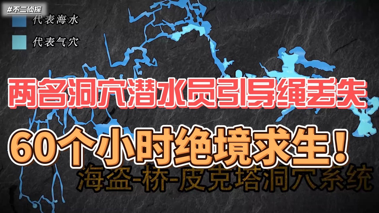 两名洞穴潜水员引导绳丢失，33米地下洞穴60个小时绝境求生 #潜水 #洞潜 #探险 #户外 #洞穴潜