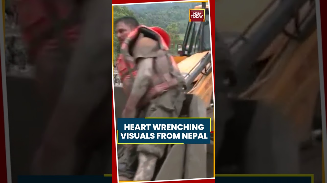 Nepal Flood Tragedy: Devastation Captured In Heart-Wrenching Visuals #shorts #nepal #flood #viral