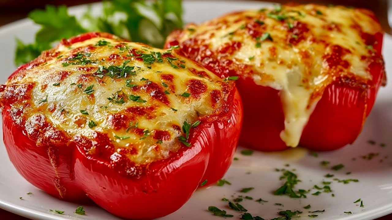Ich koche diese gefüllten Paprika jedes Wochenende in 15 Minuten! Schnell und lecker!