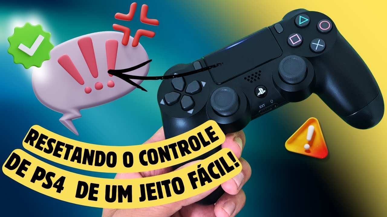 RESOLVIDO! ✅ Controle de PS4 Travando, Não Liga ou Lento? Aprenda a Resetar!