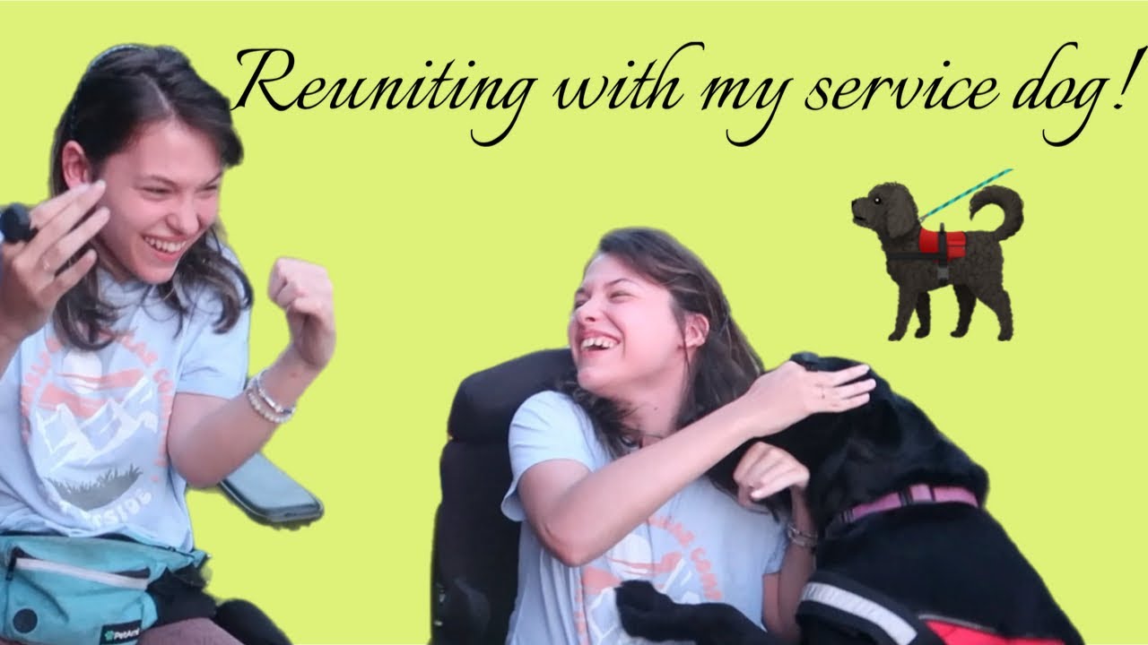 Reuniting with my service dog after a long month of training!