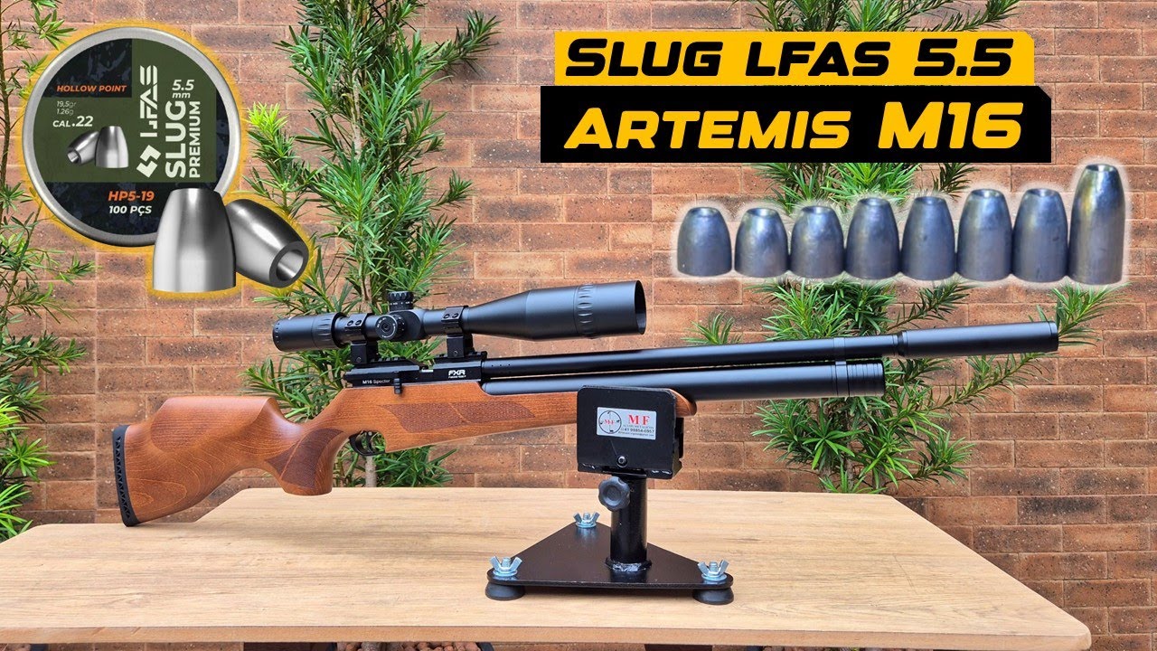 SLUG BARATO E TOP NA CARABINA ARTEMIS M16 5.5