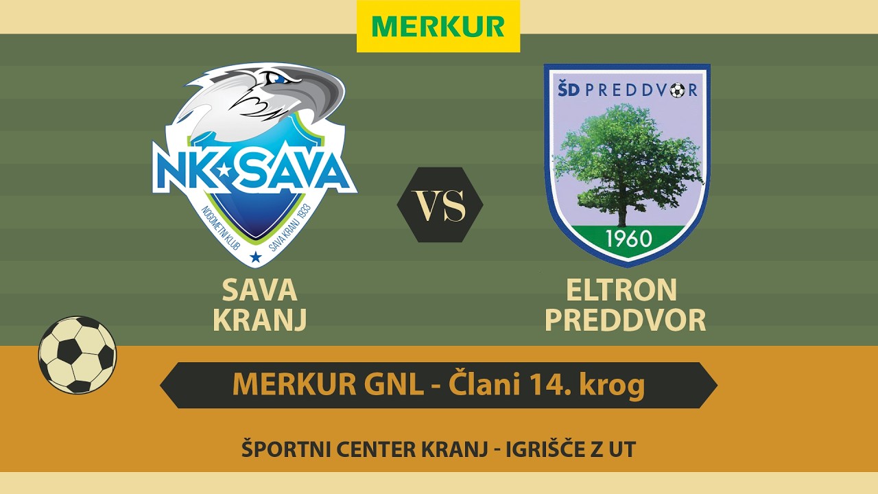 Nogometna tekma; Sava Kranj : Eltron Preddvor