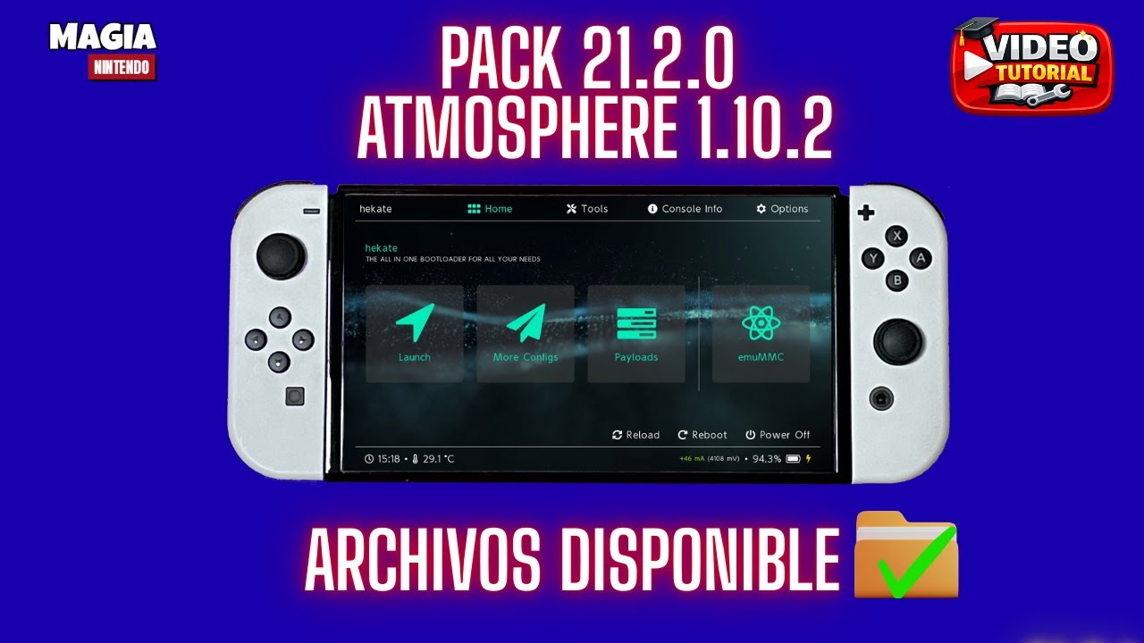 Nintendo Switch 21.2.0 + Atmosphere 1.10.2 FUNCIONA AL 100%