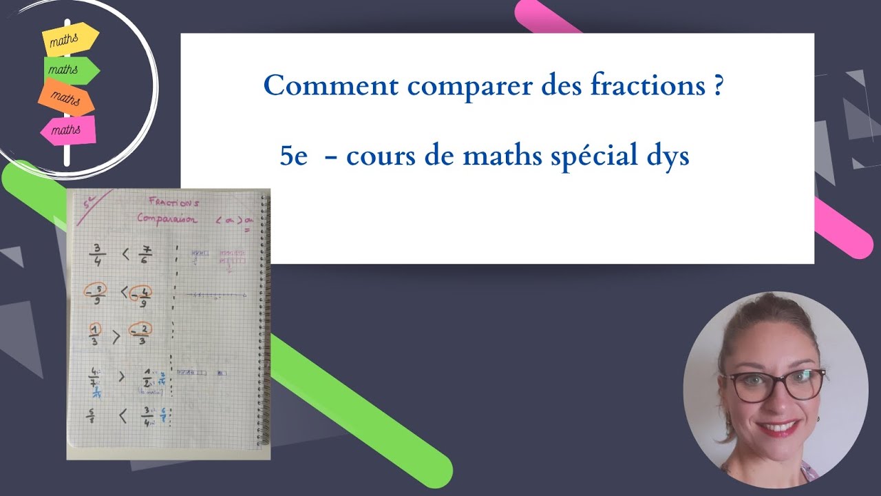 Comparer des fractions en 5e — Cours de maths spécial DYS | Comprendre facilement