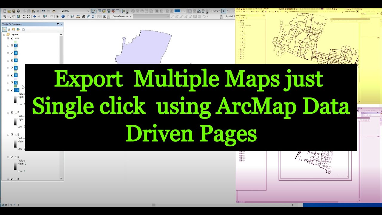 Export  Multiple Maps just  Single click  using ArcMap Data Driven Pages