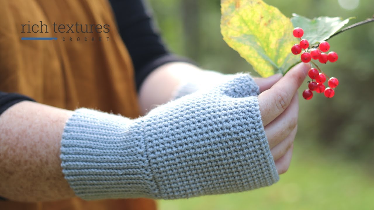 Thermal Fingerless Gloves Crochet Pattern