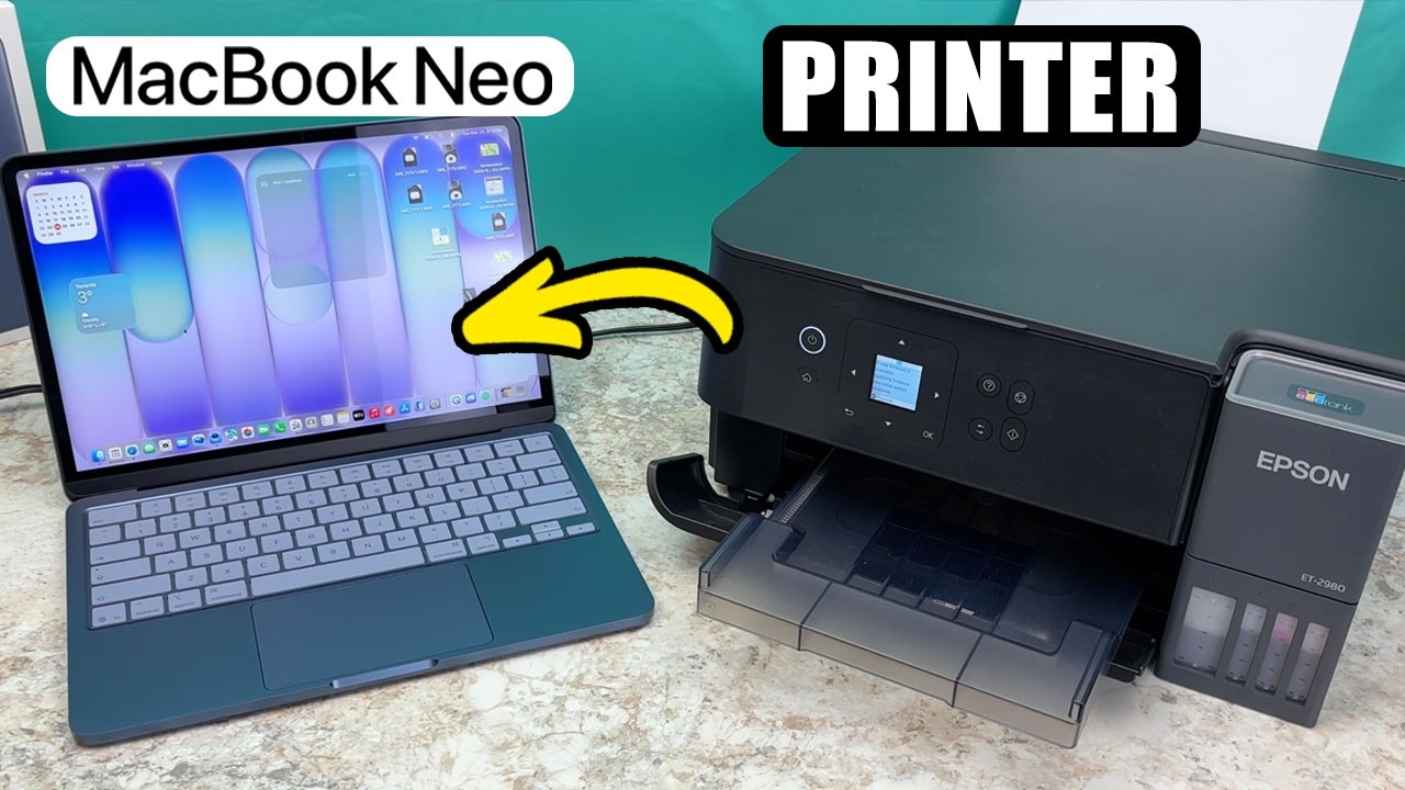 MacBook Neo: Как подключиться к принтеру для печати и сканирования