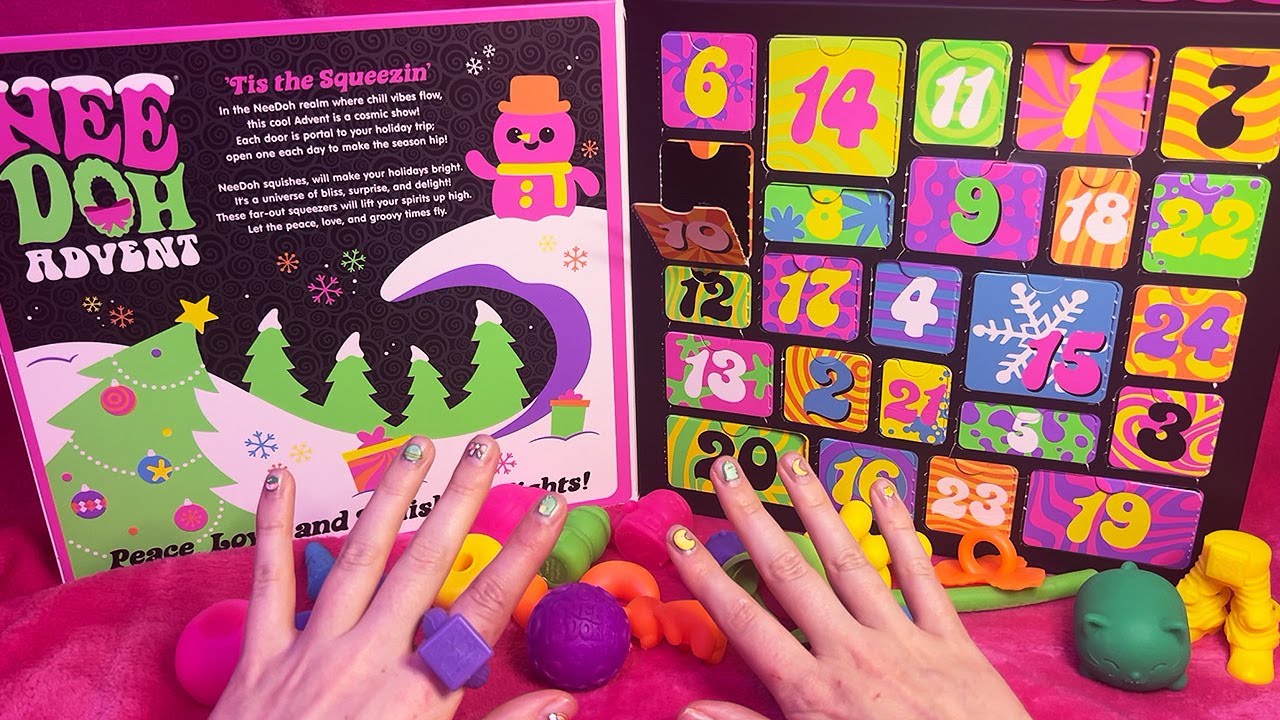 ASMR Nee Doh Squishy Advent Calendar Unboxing (Whispered)