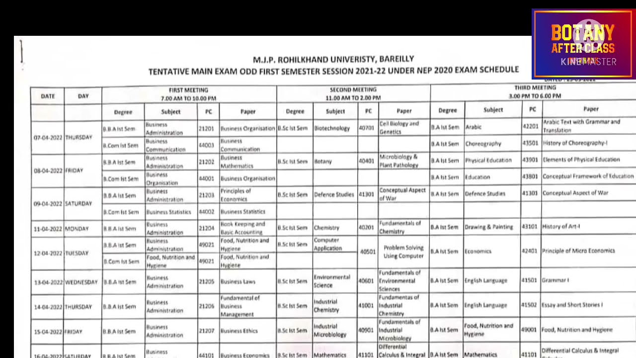 Mjpru exam time table 2022 | #mjpru2022datesheet | Mjpru UG PG exam date 2022