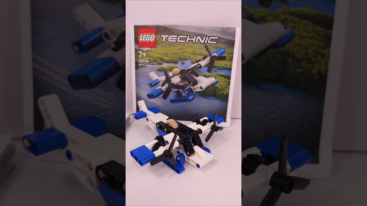 LEGO Technic Белый гидросамолет (30736) [82 детали] #shorts @TopBrickBuilder