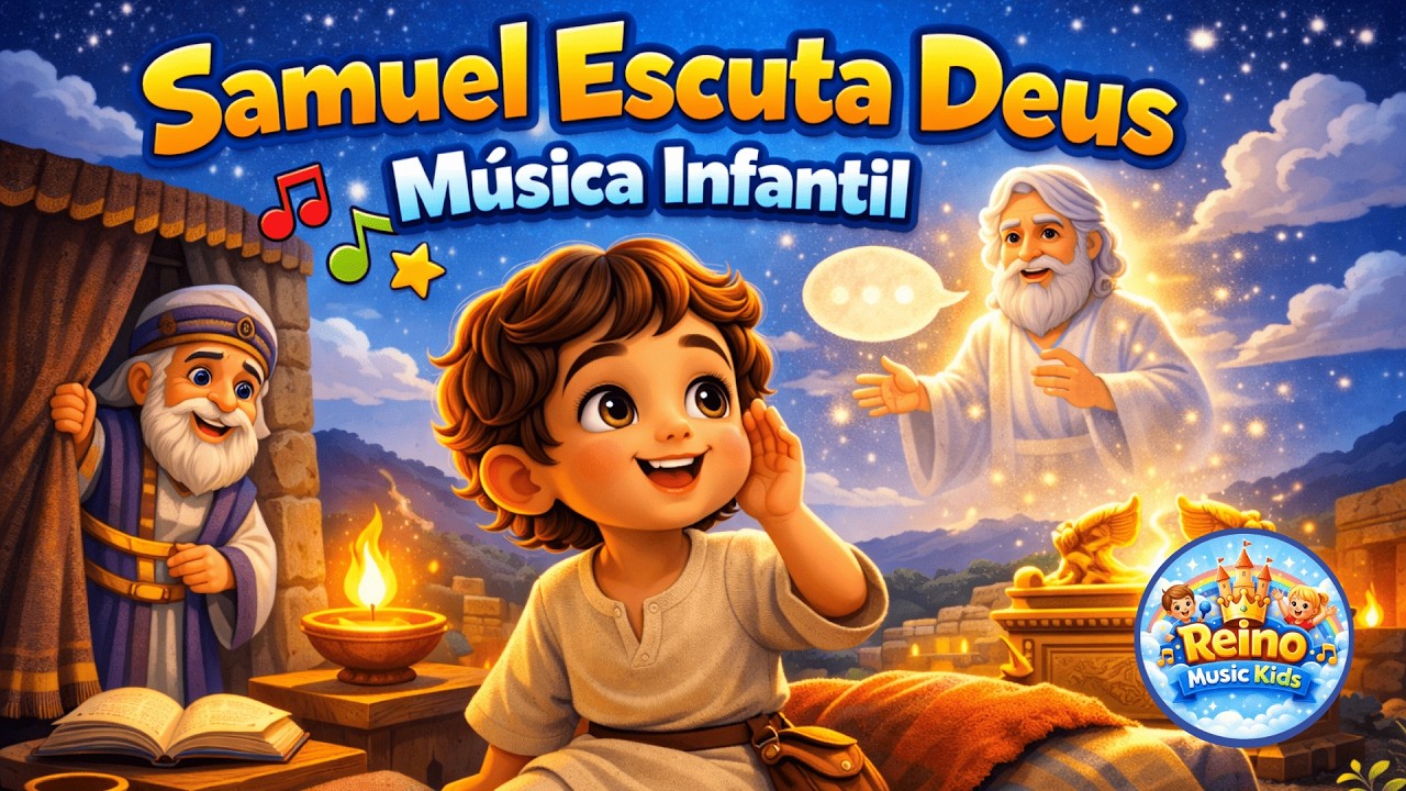 ✨ Samuel Escuta Deus | Música Gospel Infantil Animada 🎶