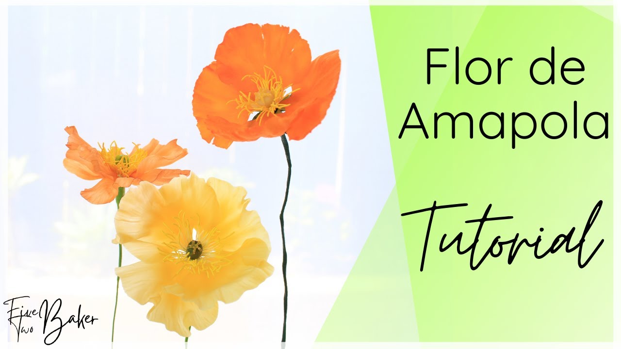Flor de Amapola de Azúcar ⎸Como Hacer Flores de Azúcar ⎸