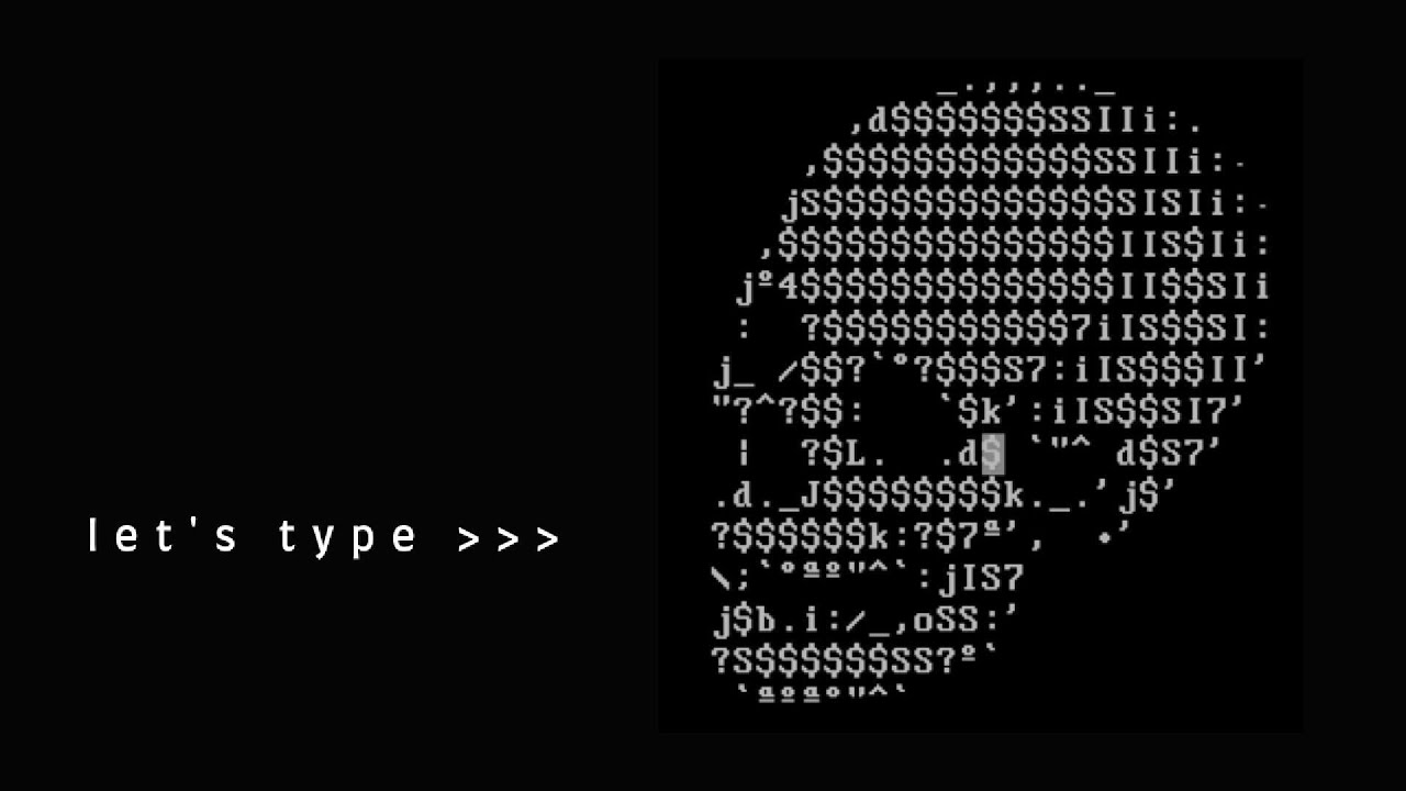 Typing ASCII Art  | Real-Time Process with Lo-Fi Keyboard Sounds