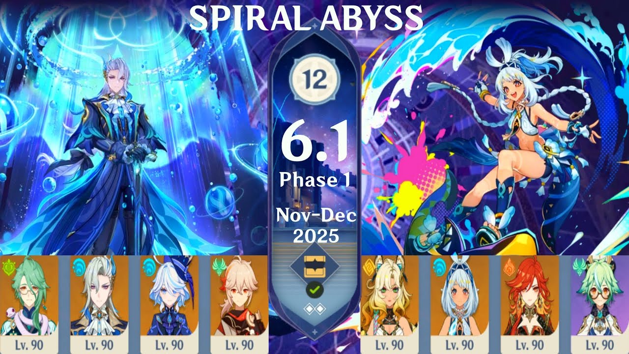 C6R1 NEUVILLETTE Hypercarry❌C2R1 MUALANI Vape | 6.1 SPIRAL ABYSS | Floor 12 9 Stars