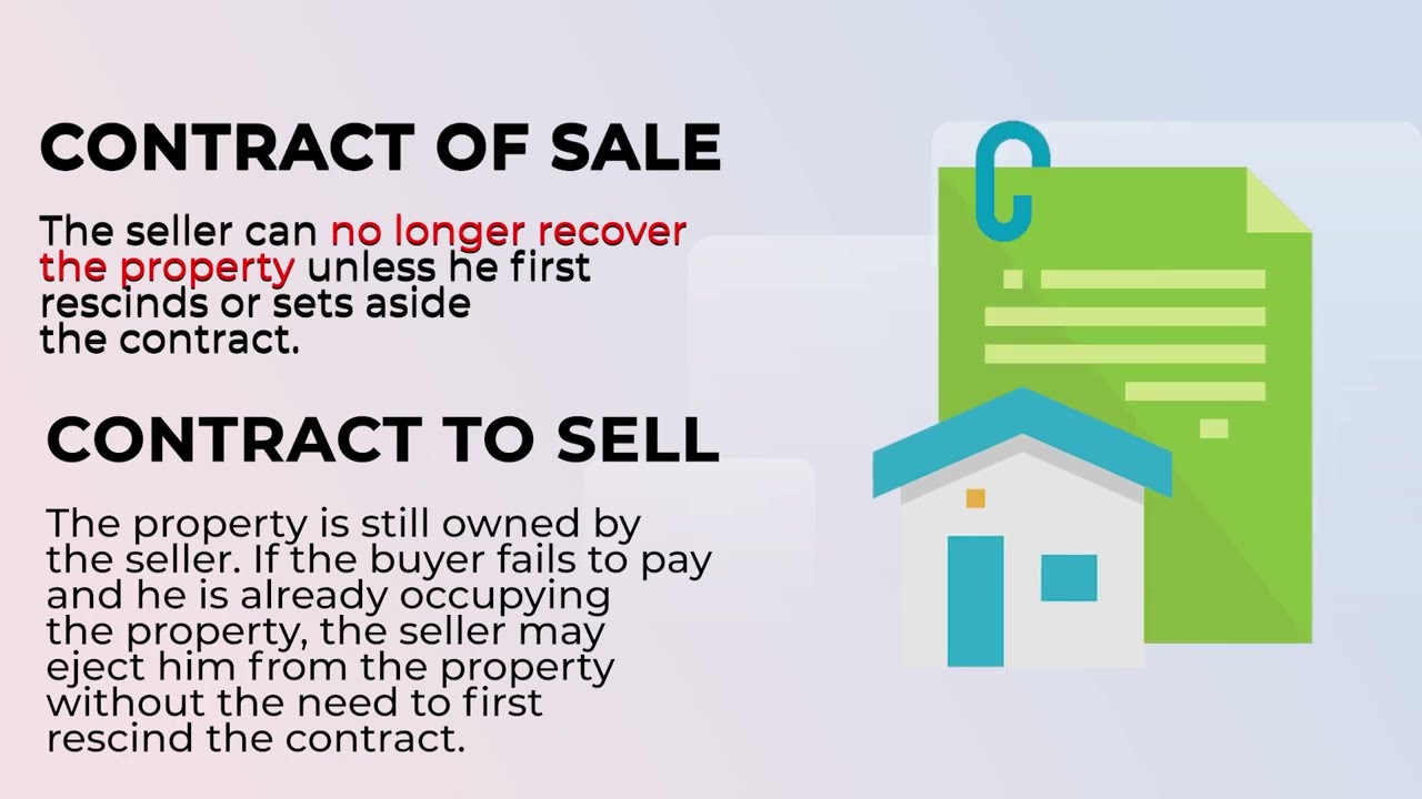 CONTRACT TO SELL VS CONTRACT OF SALE: What's The Difference?