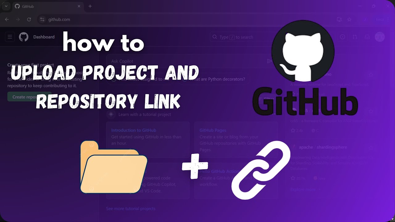 How To Upload Project On GitHub | Add Project To GitHub Repository | Create Repository Link