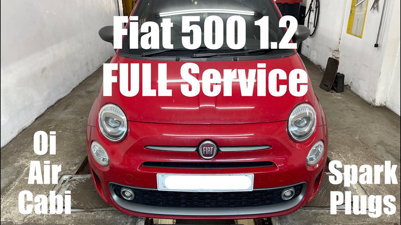 Fiat 500 1.2 FULL Service - Oil Air Cabin Filter Spark Plugs - 2007-2021 169A4.000
