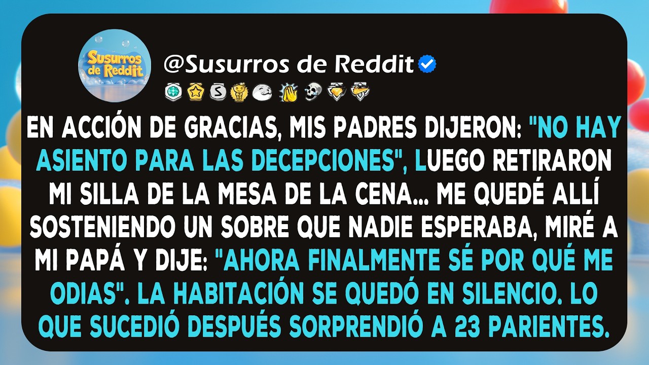 En Acción de Gracias, mis padres dijeron: 