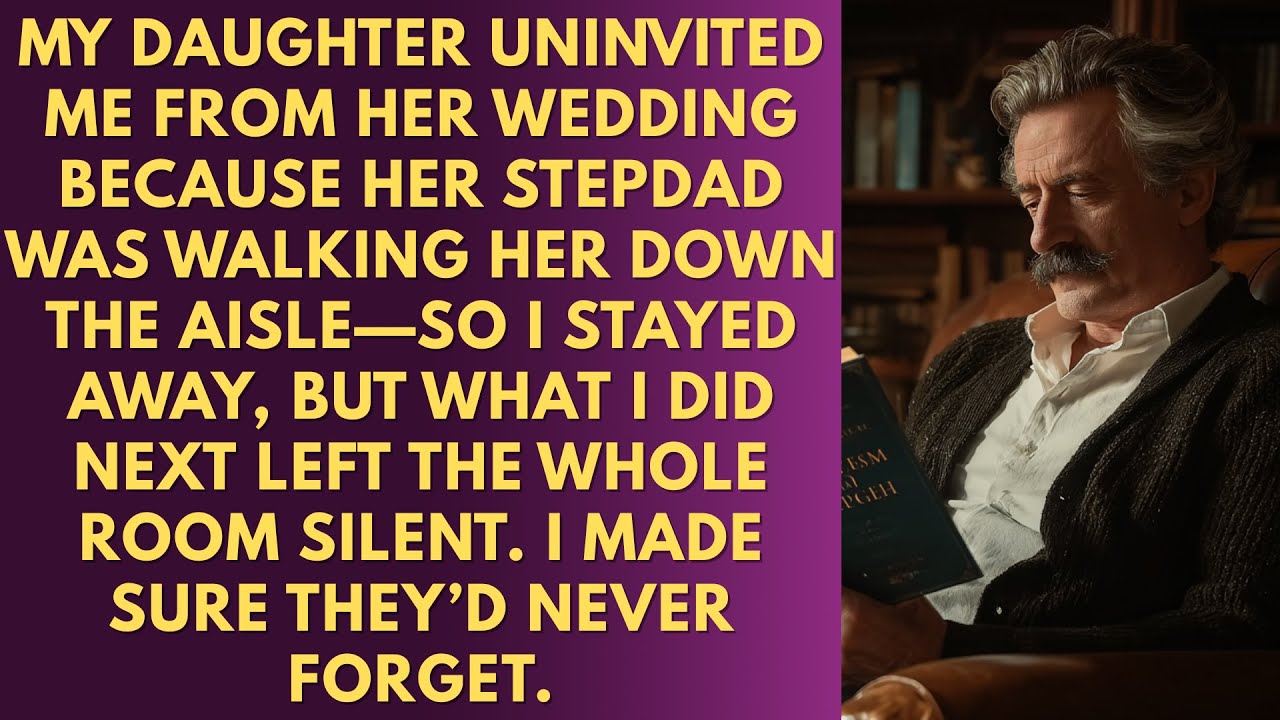 My daughter uninvited me to her wedding—so I stayed away, but what I did next shocked them all.