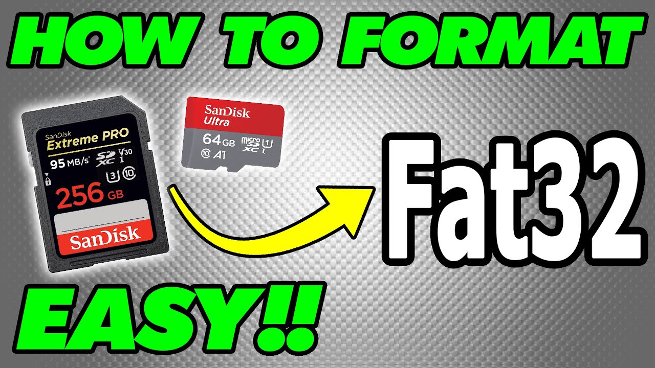 EASY - How to Format Large SD Cards to Fat32